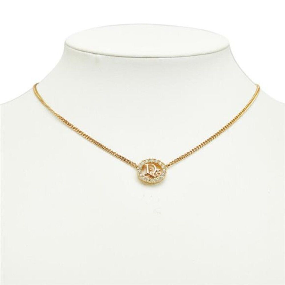 Dior Logo Rhinestone Necklace - Picture 5 of 5